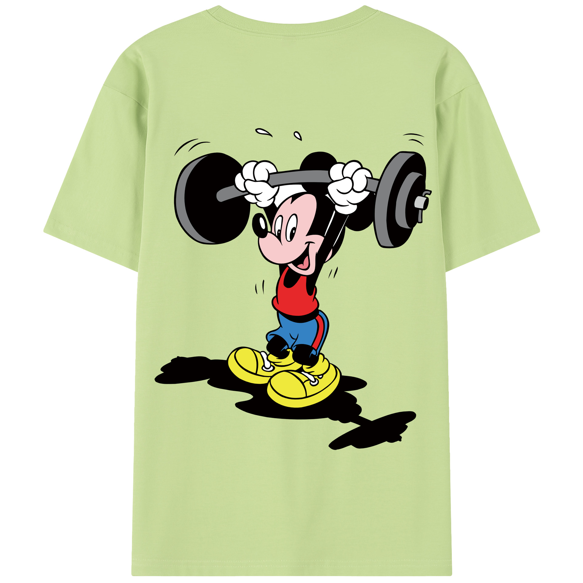 （画像用） ミッキーマウス Mickey Mouse 綿100％半袖Tシャツ（背面プリント）
